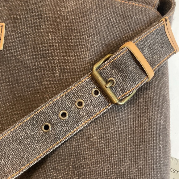 Diesel Brown Canvas Messenger Bag with Leather Trim Crossbody - Picture 14 of 14
